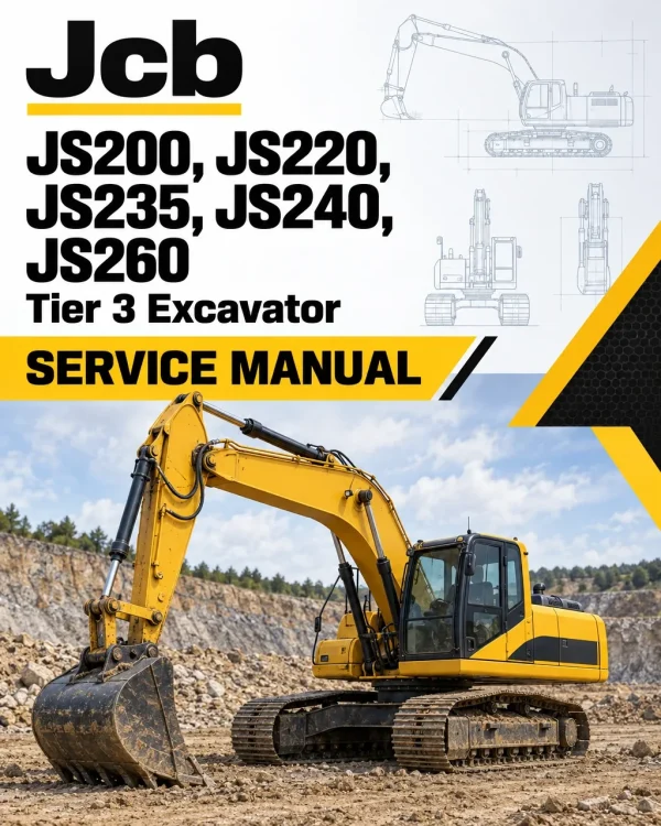 JCB JS200, JS220, JS235, JS240, JS260 Tier 3 Excavator Service Manual JCB JS200, JS220, JS235, JS240, JS260 Tier 3 Excavator Service Manual