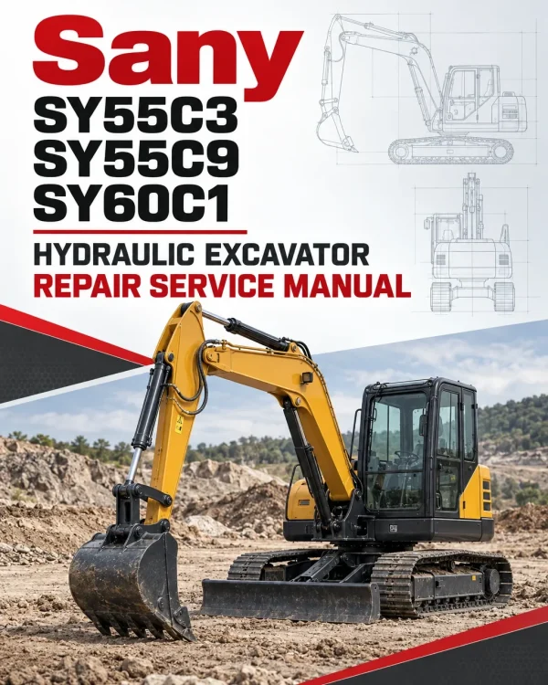 Sany SY55C3, SY55C9, SY60C1 Hydraulic Excavator Repair Service Manual Sany SY55C3, SY55C9, SY60C1 Hydraulic Excavator Repair Service Manual