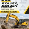 JCB JS300, JS330, JS360, JS370 Excavator Tier 2 Diesel Engine Service Manual JCB JS300, JS330, JS360, JS370 Excavator Tier 2 Diesel Engine Service Manual