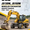 JCB JS130W, JS150W Wheeled Excavator Service Manual (1993 - 1997)