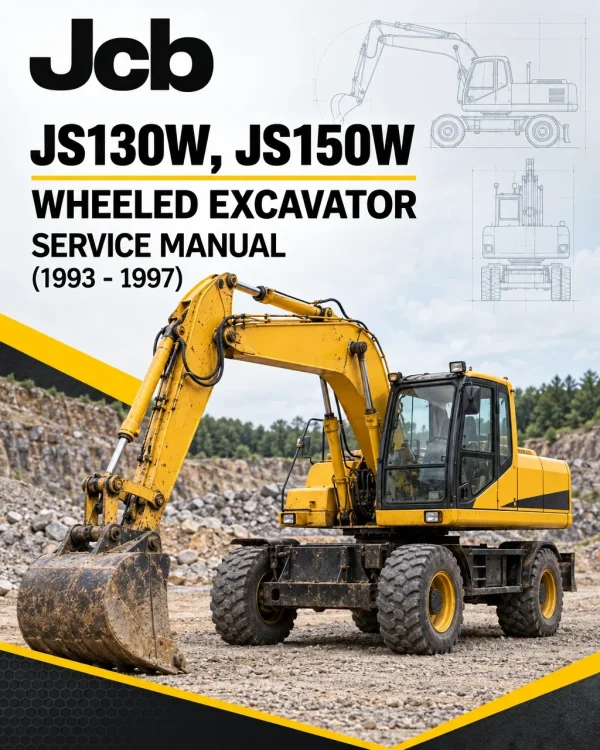 JCB JS130W, JS150W Wheeled Excavator Service Manual (1993 - 1997)