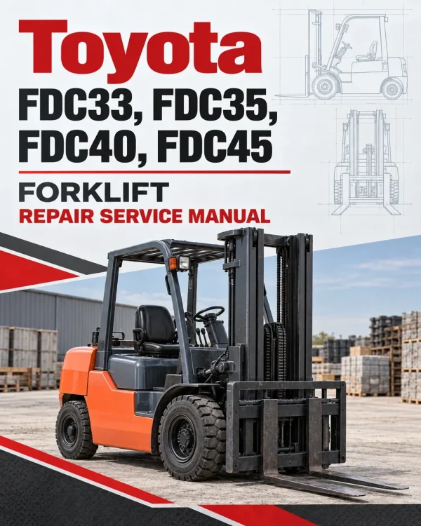Toyota FDC33, FDC35, FDC40, FDC45 Forklift Repair Service Manual Toyota FDC33, FDC35, FDC40, FDC45 Forklift Repair Service Manual
