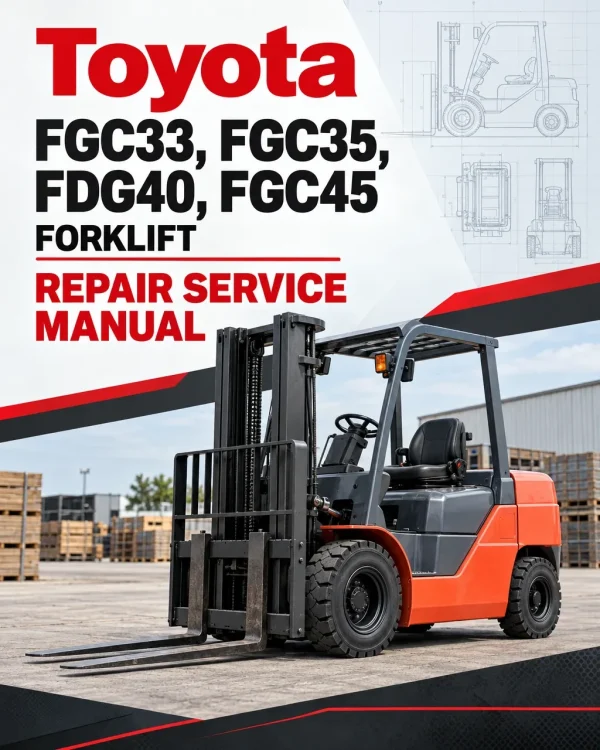 Toyota FGC33, FGC35, FDG40, FGC45 Forklift Repair Service Manual