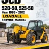 JCB 520-50, 525-50 Year 1996 - 2012 Loadall Service Manual JCB 520-50, 525-50 Year 1996 - 2012 Loadall Service Manual