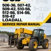 JCB 506-36, 507-42, 509-42, 510-56, 512-56, 514-56, 516-42 Loadall Service Repair Manual