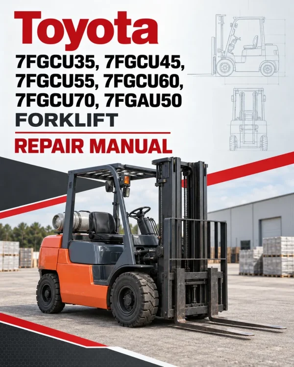 Toyota 7FGCU35, 7FGCU45, 7FGCU55, 7FGCU60, 7FGCU70, 7FGAU50 Forklift Repair Manual Toyota 7FGCU35, 7FGCU45, 7FGCU55, 7FGCU60, 7FGCU70, 7FGAU50 Forklift Repair Manual