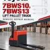 Toyota 7BWS10, 7BWS13 Lift Pallet Truck Service Repair Manual