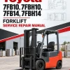 Toyota 7FB10, 7FBH10, 7FB14, 7FBH14 Forklift Service Repair Manual Toyota 7FB10, 7FBH10, 7FB14, 7FBH14 Forklift Service Repair Manual