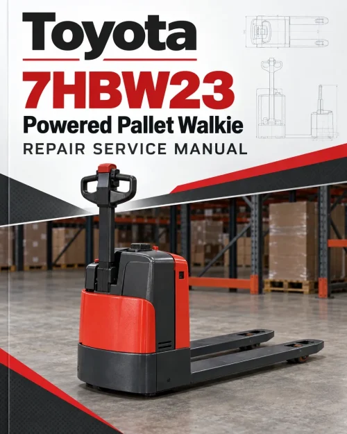 Toyota 7HBW23 Powered Pallet Walkie Repair Service Manual Toyota 7HBW23 Powered Pallet Walkie Repair Service Manual