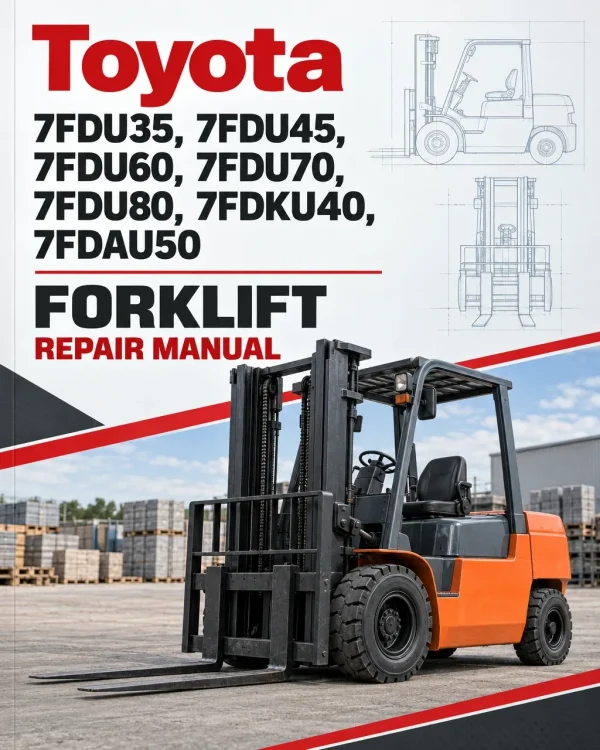 Toyota 7FDU35, 7FDU45, 7FDU60, 7FDU70, 7FDU80, 7FDKU40, 7FDAU50 Forklift Repair Manual