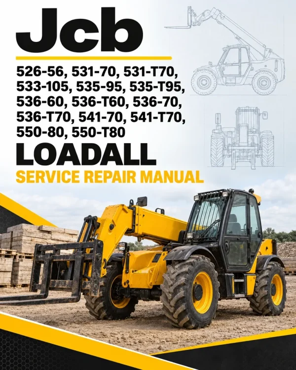 JCB 526-56, 531-70, 531-T70, 533-105, 535-95, 535-T95, 536-60, 536-T60, 536-70, 536-T70, 541-70, 541-T70, 550-80, 550-T80 Loadall Manual