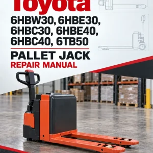 Toyota 6HBW30, 6HBE30, 6HBC30, 6HBE40, 6HBC40, 6TB50 Pallet Jack Repair Manual Toyota 6HBW30, 6HBE30, 6HBC30, 6HBE40, 6HBC40, 6TB50 Pallet Jack Repair Manual