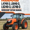 Kubota L4740-3, L5040-3, L5240-3, L5740-3 Workshop Repair Manual Kubota L4740-3, L5040-3, L5240-3, L5740-3 Workshop Repair Manual