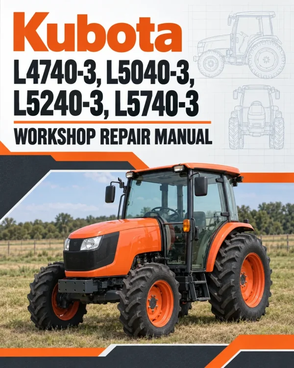 Kubota L4740-3, L5040-3, L5240-3, L5740-3 Workshop Repair Manual Kubota L4740-3, L5040-3, L5240-3, L5740-3 Workshop Repair Manual