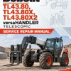 Bobcat TL43.80, TL43.80X, TL43.80X2 versaHANDLER Telescopic Service Repair Manual