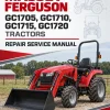 Massey Ferguson GC1705, GC1710, GC1715, GC1720 Tractors Repair Service Manual