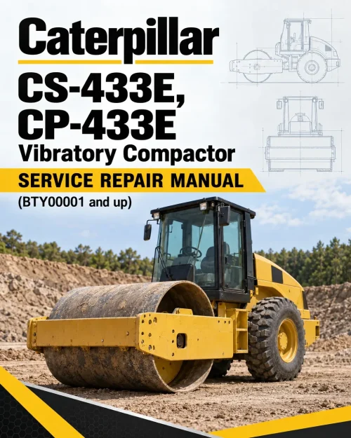 Caterpillar CAT CS-433E, CP-433E Vibratory Compactor Service Repair Manual (BTY00001 and up)