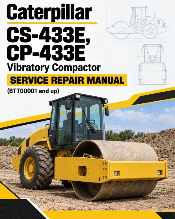 Caterpillar CAT CS-433E, CP-433E Vibratory Compactor Service Repair Manual (BTT00001 and up) Caterpillar CAT CS-433E, CP-433E Vibratory Compactor Service Repair Manual (BTT00001 and up)
