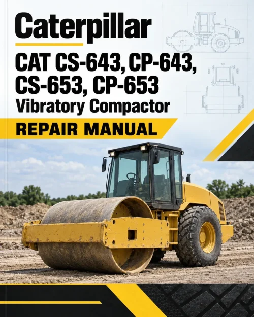 Caterpillar CAT CS-643, CP-643, CS-653, CP-653 Vibratory Compactor Repair Manual (7JD00001 and up)
