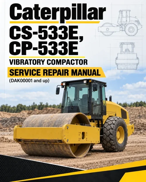 Caterpillar CAT CS-533E, CP-533E Vibratory Compactor Service Repair Manual (DAK00001 and up)