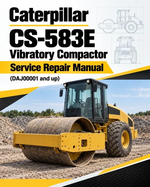Caterpillar CAT CS-583E Vibratory Compactor Service Repair Manual (DAJ00001 and up)
