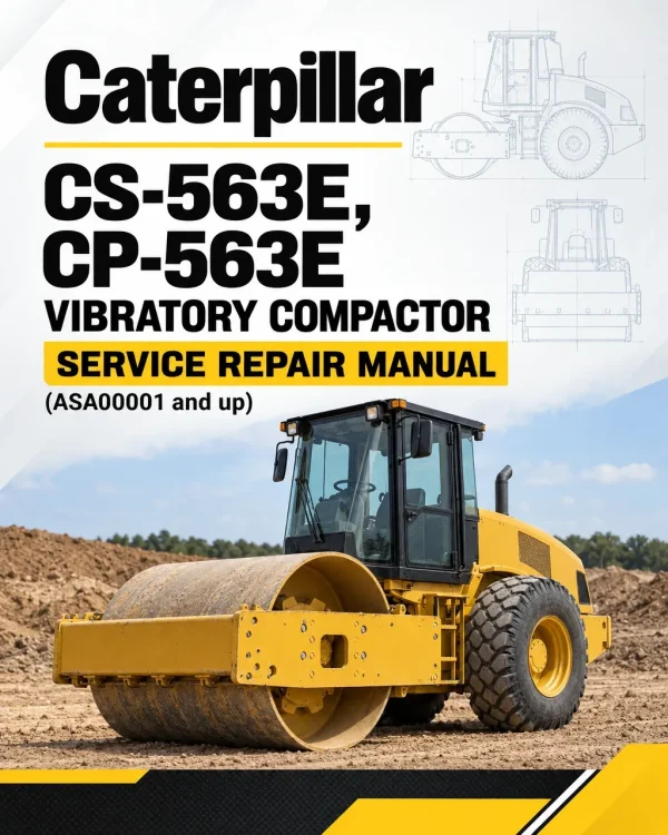 Caterpillar CAT CS-563E, CP-563E Vibratory Compactor Service Repair Manual (ASA00001 and up)