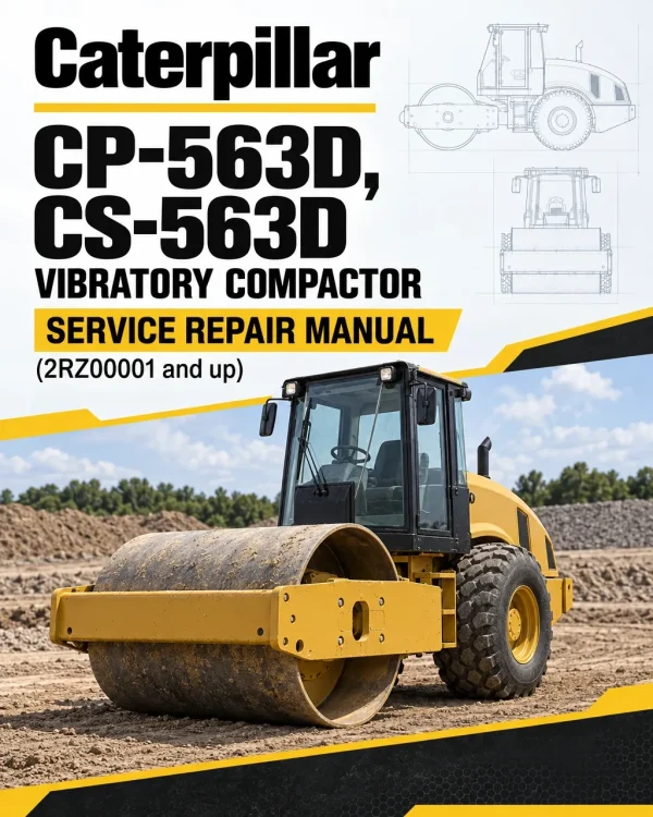 Caterpillar CAT CP-563D, CS-563D Vibratory Compactor Service Repair Manual (2RZ00001 and up)