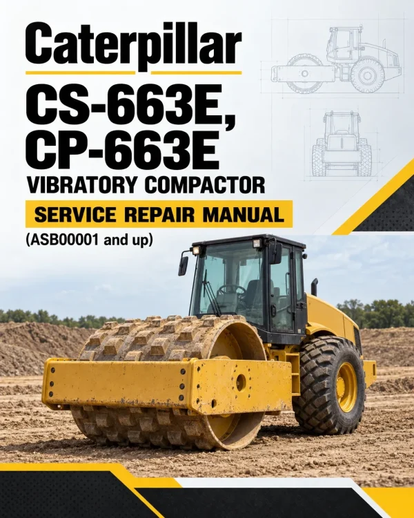 Caterpillar CAT CS-663E, CP-663E Vibratory Compactor Service Repair Manual (ASB00001 and up)