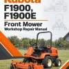 Kubota F1900, F1900E Front Mower Workshop Repair Manual