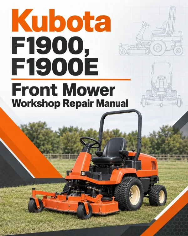 Kubota F1900, F1900E Front Mower Workshop Repair Manual