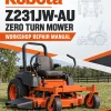 Kubota Z231JW-AU Zero Turn Mower Workshop Repair Manual Kubota Z231JW-AU Zero Turn Mower Workshop Repair Manual