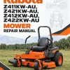Kubota Z411KW-AU, Z421KW-AU, Z412KW-AU, Z422KW-AU Mower Repair Manual