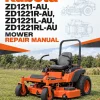 Kubota ZD1211-AU, ZD1221R-AU, ZD1221L-AU, ZD1221RL-AU Mower Repair Manual Kubota ZD1211-AU, ZD1221R-AU, ZD1221L-AU, ZD1221RL-AU Mower Repair Manual
