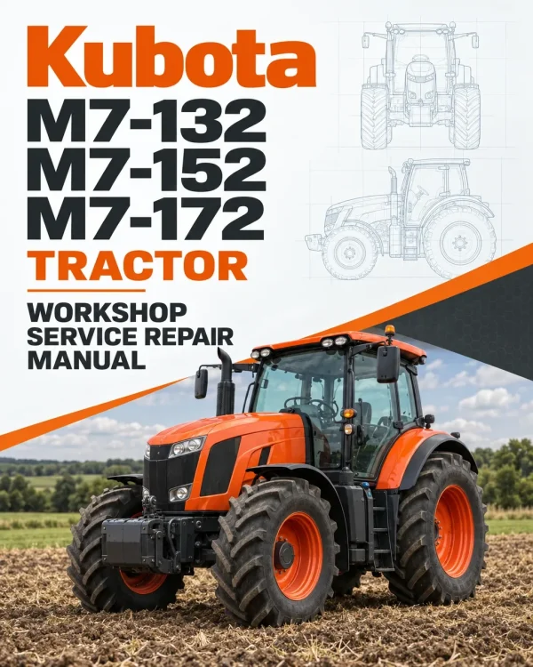Kubota M7-132, M7-152, M7-172 Tractor Workshop Service Repair Manual Kubota M7-132, M7-152, M7-172 Tractor Workshop Service Repair Manual