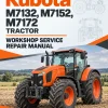 Kubota M7132, M7152, M7172 Tractor Workshop Service Repair Manual Kubota M7132, M7152, M7172 Tractor Workshop Service Repair Manual
