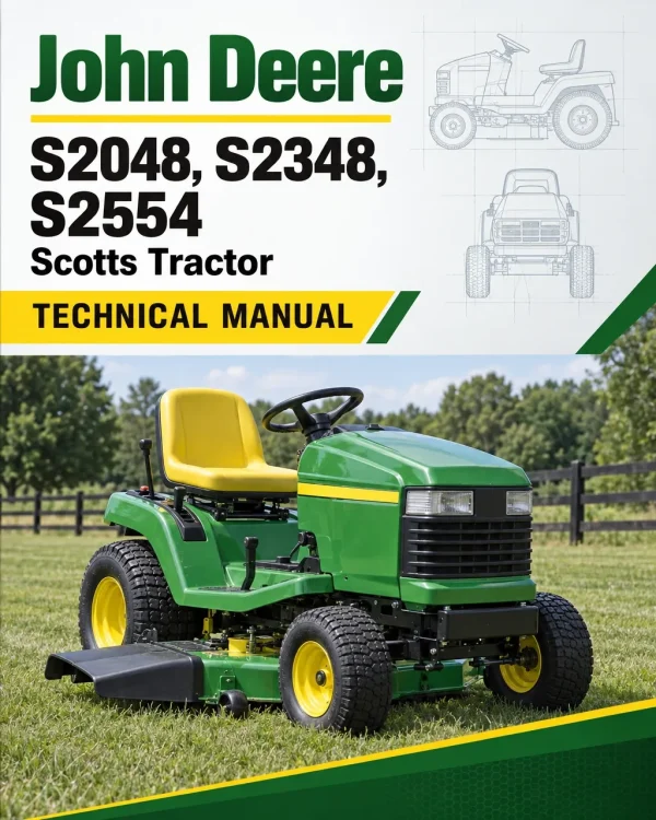 John Deere S2048, S2348, S2554 Scotts Tractor Technical Manual (TM1777) John Deere S2048, S2348, S2554 Scotts Tractor Technical Manual (TM1777)