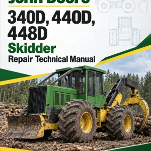 John Deere 340D, 440D, 448D Skidder Repair Technical Manual