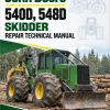 John Deere 540D, 548D Skidder Repair Technical Manual