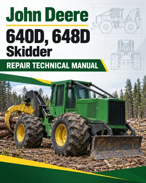John Deere 640D, 648D Skidder Repair Technical Manual