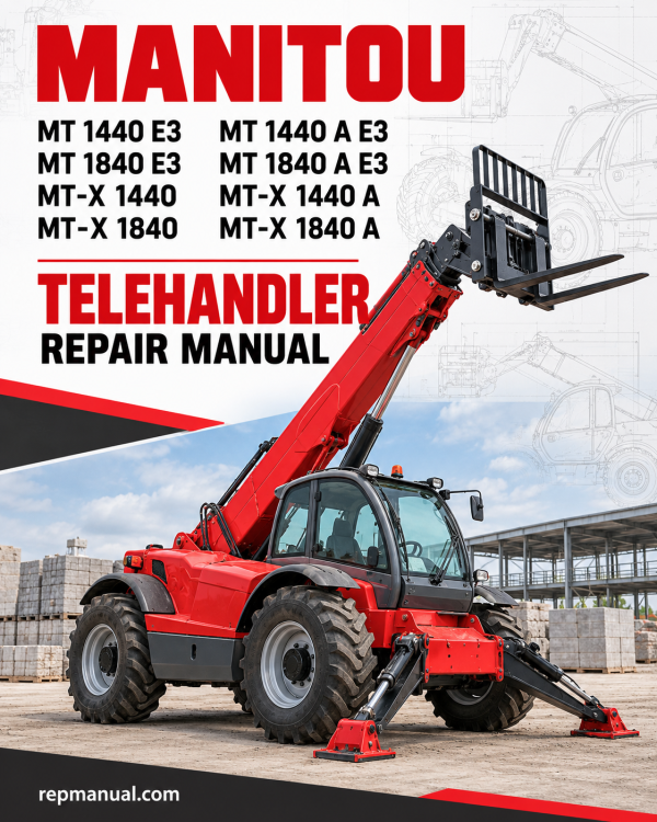 Manitou MT 1440 E3, MT 1440 A E3, MT 1840 E3, MT 1840 A E3, MT-X 1440, MT-X 1440 A, MT-X 1840, MT-X 1840 A Telehandler Repair Manual